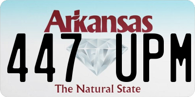 AR license plate 447UPM