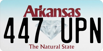 AR license plate 447UPN