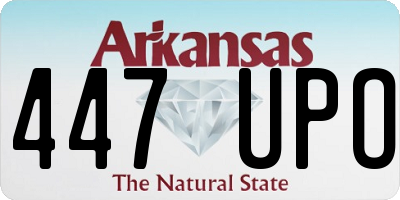 AR license plate 447UPO