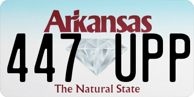 AR license plate 447UPP
