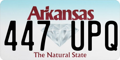 AR license plate 447UPQ