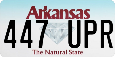 AR license plate 447UPR