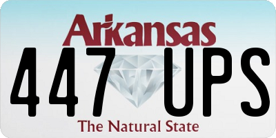 AR license plate 447UPS