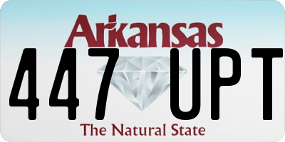 AR license plate 447UPT