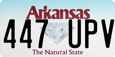 AR license plate 447UPV