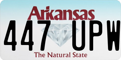 AR license plate 447UPW