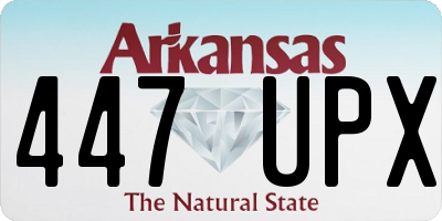 AR license plate 447UPX