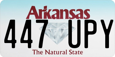 AR license plate 447UPY