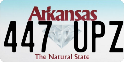 AR license plate 447UPZ