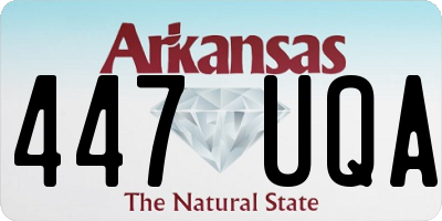 AR license plate 447UQA