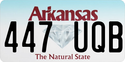 AR license plate 447UQB