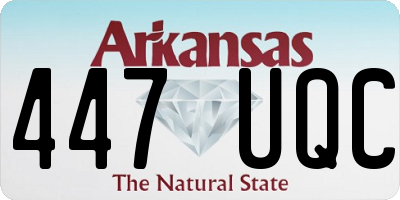 AR license plate 447UQC
