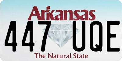 AR license plate 447UQE