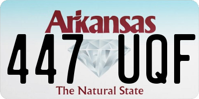 AR license plate 447UQF