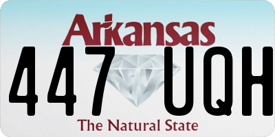 AR license plate 447UQH