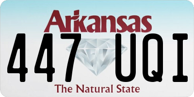 AR license plate 447UQI