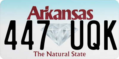 AR license plate 447UQK