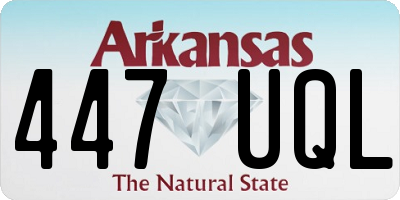 AR license plate 447UQL