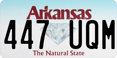AR license plate 447UQM