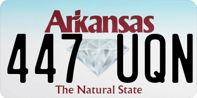 AR license plate 447UQN