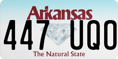 AR license plate 447UQO