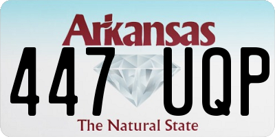 AR license plate 447UQP