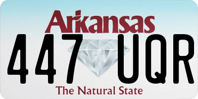 AR license plate 447UQR