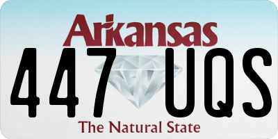 AR license plate 447UQS