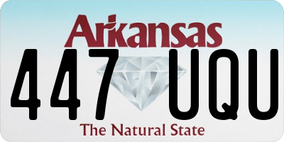 AR license plate 447UQU