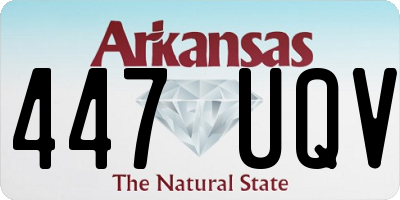 AR license plate 447UQV