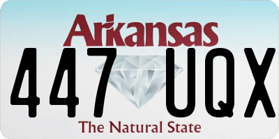 AR license plate 447UQX