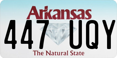 AR license plate 447UQY