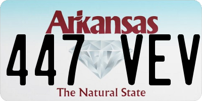 AR license plate 447VEV