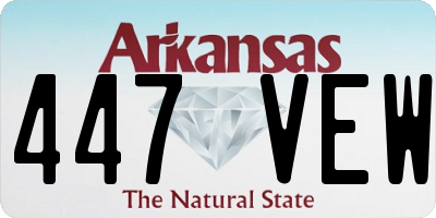 AR license plate 447VEW