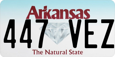 AR license plate 447VEZ