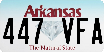 AR license plate 447VFA