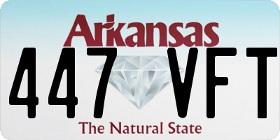AR license plate 447VFT