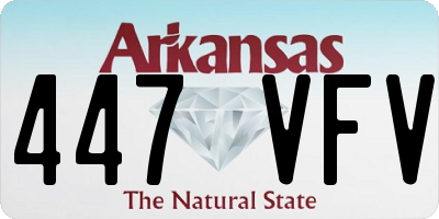 AR license plate 447VFV