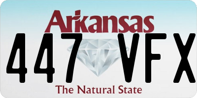 AR license plate 447VFX