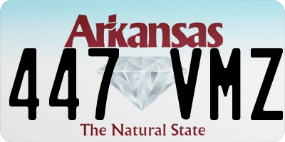 AR license plate 447VMZ