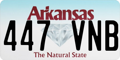 AR license plate 447VNB