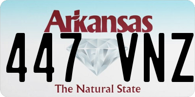 AR license plate 447VNZ
