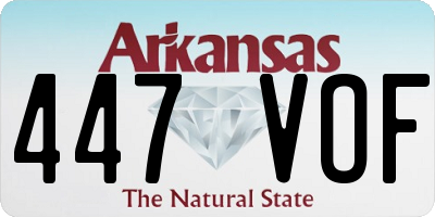 AR license plate 447VOF