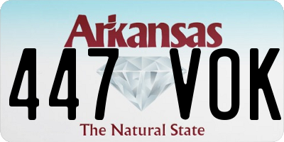 AR license plate 447VOK