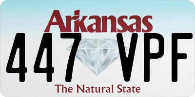 AR license plate 447VPF