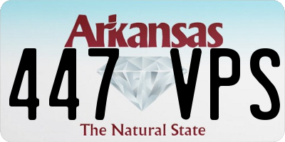 AR license plate 447VPS