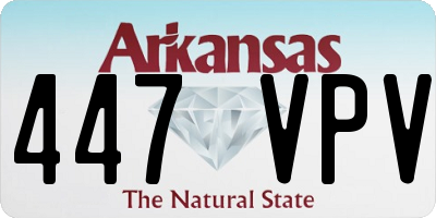AR license plate 447VPV