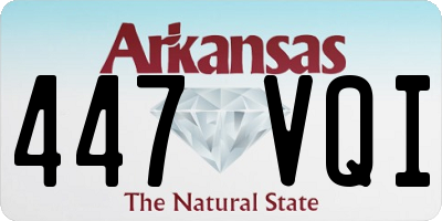 AR license plate 447VQI