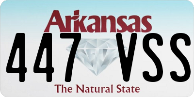 AR license plate 447VSS