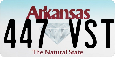 AR license plate 447VST